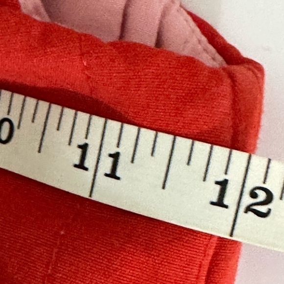 Tea sz 3  Girl toddler sz vest in a red cotton with pink lining   Ruffle sleeve - Picture 5 of 12